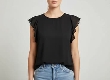 eleganckie bluzki czarne: Bluzka damska, rozmiar S — 5