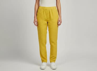 zolte rajstopy: Spodnie materiałowe damskie, rozmiar S — 6