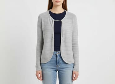 sweter w paski: ONLY, Kardigan damski, rozmiar M — 6