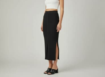 prążkowane spódnice midi: Spódnica damska, rozmiar S — 5