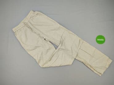 zara spodnie beżowe z wysokim stanem: Zara, Material trousers for women, size XS — 3