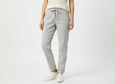 joggery damskie jasne: EDC, Spodnie materiałowe damskie, rozmiar M — 6