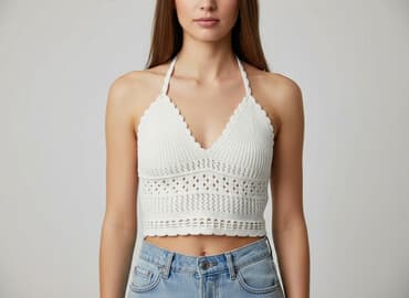 ubrania na szydełku krok po kroku: Top damski, rozmiar One size — 1