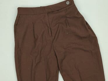 spodnie woskowane brązowe reserved: Material trousers for women, size XL — 1