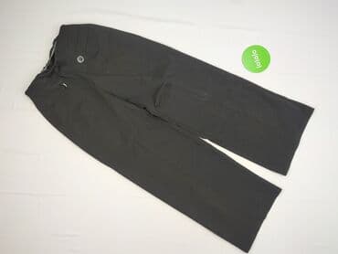 jeansy plus size wysoki stan: Spodnie materiałowe damskie, L — 2