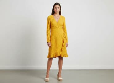 shein zolta sukienka: H&M, Sukienka damska, rozmiar L — 7