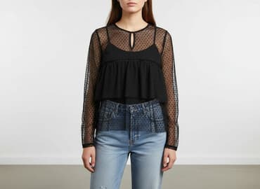 bluzki z transparentnymi rękawami: Women's blouse, size M — 1