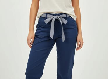 zestaw marynarka i spodnie damskie reserved: Reserved, Spodnie 3/4 damskie, rozmiar S — 6