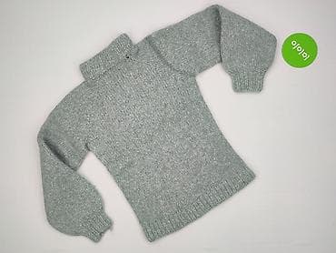 szary sweter: Hand Knitted, Golf damski, rozmiar S — 3