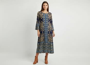 jasna sukienka plus size: Sukienka damska, rozmiar S — 6