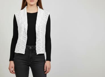 długą kamizelka na szydełku: Kamizelka damska, rozmiar S — 5