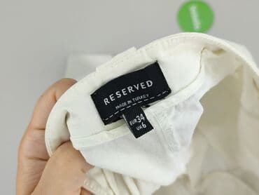 biale spodnie reserved: Spodnie materiałowe damskie, rozmiar XS — 4