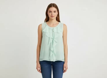 bluzka kolor miętowy: ONLY, Women's blouse, size M — 1