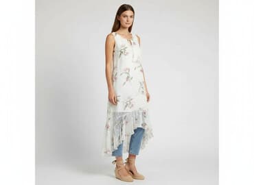 zwiewna sukienka na wesele plus size: Sukienka damska, rozmiar L — 1