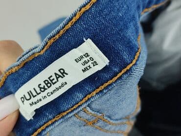 spodenki jeansowe z wysokim stanem pull and bear: PULL&BEAR, Szorty damskie, rozmiar 2XS — 5