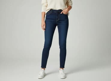 legginsy jeans push up: Pieces, Legginsy Eleganckie damskie, rozmiar M — 7