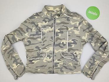 kurtki drill: Damska kurtka w stylu militarnym, rozmiar S. - Wzór: kamuflaż w — 2