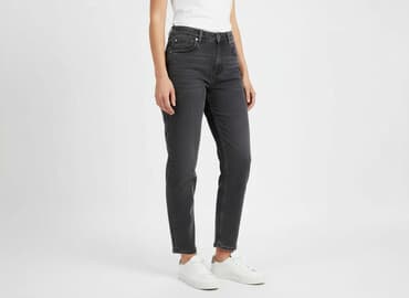 dżinsy z wysokim stanem czarne: Jeansy damskie, rozmiar M — 1