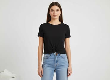 kamizelka damska krótka h m: H&M, Top damski, rozmiar M — 6