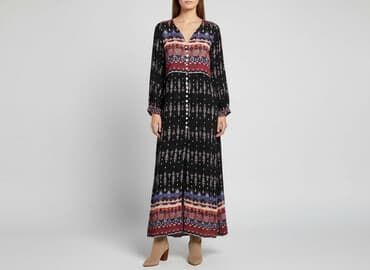 sukienka maxi z długim rękawem: Free People, Sukienka damska, rozmiar M — 1