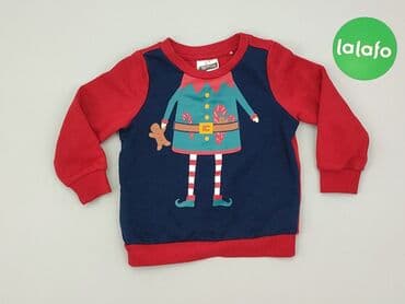 rajstopy w czerwono czarne paski: Sweatshirt, 1.5-2 years, 86-92 cm, condition - Very good — 2