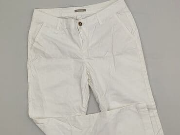 białe spodnie damskie mohito: Orsay, Spodnie materiałowe damskie, rozmiar L — 1