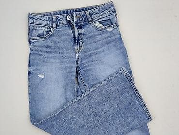 divided hm jeans: Spodnie jeansowe, H&M, 13 lat, 158, stan - Idealny — 1