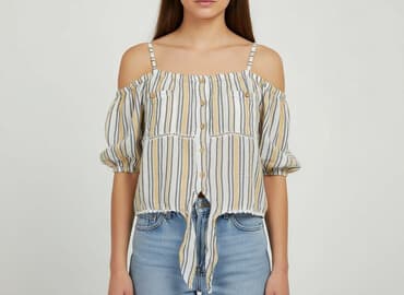 bluzka w paski pepco: Bershka, Bluzka damska, rozmiar S — 6