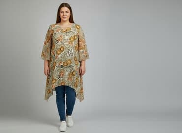 bluzka damska w panterkę: Sukienka damska, rozmiar 2XL — 6