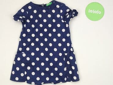 koszula z bufiastymi rękawami zara: Sukienka, Benetton, 1.5-2 lat, 86-92 cm, stan - Bardzo dobry — 2