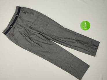 srebrne legginsy: Chic, Material trousers for women, S — 2