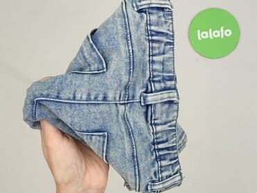 czarne spodnie woskowane z wysokim stanem: Denim pants, Sinsay, 6-9 months, condition - Very good — 5