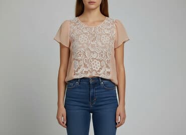 rozowa bluzka na impreze: Warehouse, Bluzka damska, rozmiar M — 7