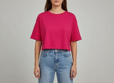 bluzki amarantowa: FB Sister, T-shirt damski, rozmiar S — 7