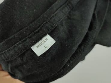 czarne t shirty w serek damskie: T-shirt damski, rozmiar L — 4