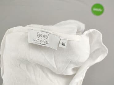 biała bluzka dekolt w łódkę: White, Bluzka damska, rozmiar M — 4