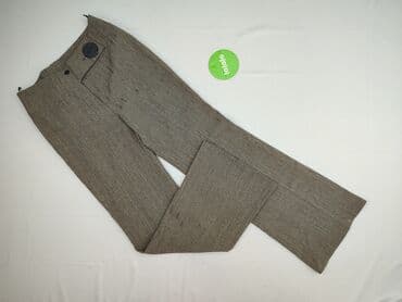 szare szerokie jeansy: Spodnie materiałowe damskie, rozmiar L — 2