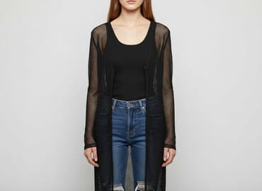 szyfonowa narzutka na sukienkę: Women`s knitwear, size S — 1