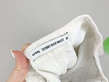 białe jeansy z wysokim stanem: Jeansy damskie, rozmiar S — 4