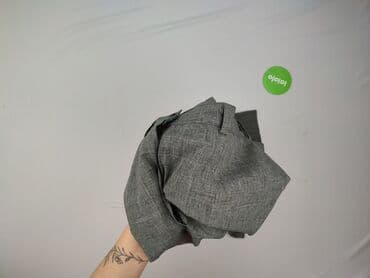 szare szerokie jeansy: M&S Collection, Spodnie materiałowe damskie, rozmiar M — 5