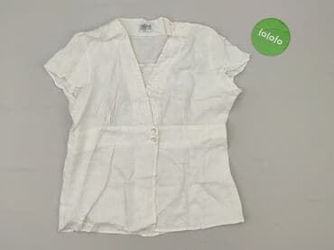 biała jedwabna bluzka damska: Bluzka damska, rozmiar XL — 2