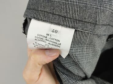 sukienka w szkocką kratę damska: Spodnie materiałowe damskie, rozmiar L — 4