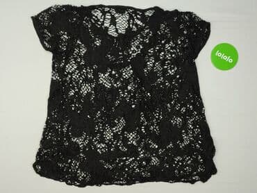 bluzka z przezroczystymi rękawami h: T-shirt damski, rozmiar L — 3