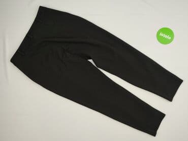 czarne jeansy pull bear: Spodnie materiałowe damskie, M — 3