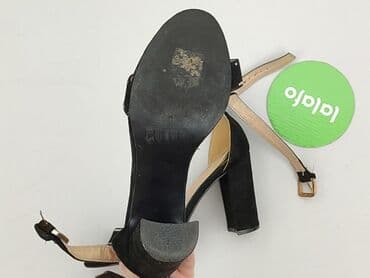 srebrne sandałki: Sandały damskie, 36 — 4