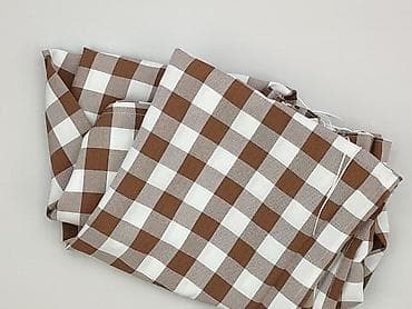 szycie: Brązowo-biała kratka gingham – zasłony/panel materiałowy - Wzór — 1