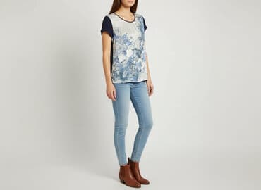 granatowe bluzki: Bluzka damska, rozmiar S — 6