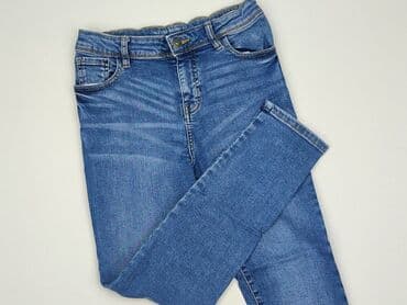 t shirt basic h m: Spodnie jeansowe, 11 lat, 140/146, stan - Bardzo dobry — 1