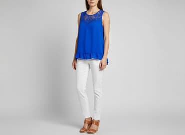 koszula niebieska hm: Bluzka damska, rozmiar L — 7