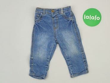woskowane spodnie czarne: Denim pants, George, 6-9 months, condition - Good — 2